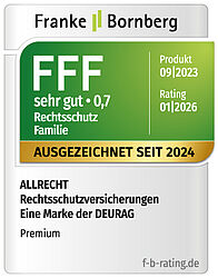 Franke und Bornberg Rating Rechtsschutzversicherung