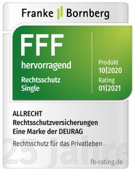 Franke und Bornberg Rechtsschutz-Rating