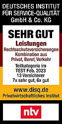 DISQ Rating Rechtsschutzversicherung