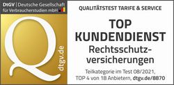 Rating Rechtsschutzversicherung- TOP Kundendienst