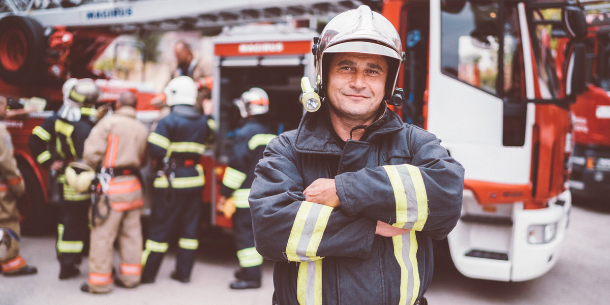 Feuerwehrmann im Einsatz