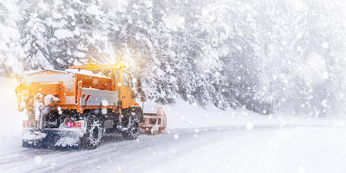 Winterdienst im Schnee